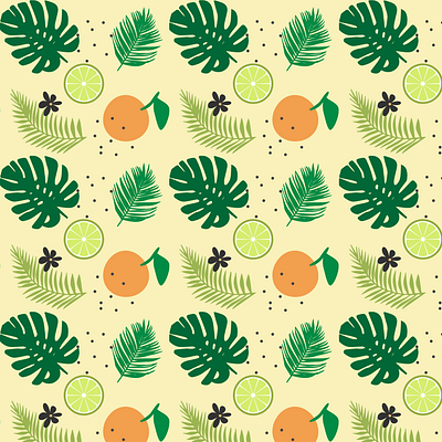Summer pattern design flower graphic design illustration illustrator logo pattern plant summer vector