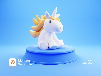 Unicorn Toy 3d 3d artist 3d artwork 3d illustration blender blender3d child children cute illustration isometric isometric illustration toy toys unicorn