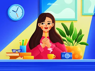 Reading Time design illustration