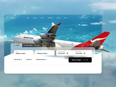 Flight Booking Landing Page design figma figmadesign illustration ui ux web website