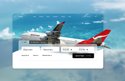 Flight Booking Landing Page design figma figmadesign illustration ui ux web website