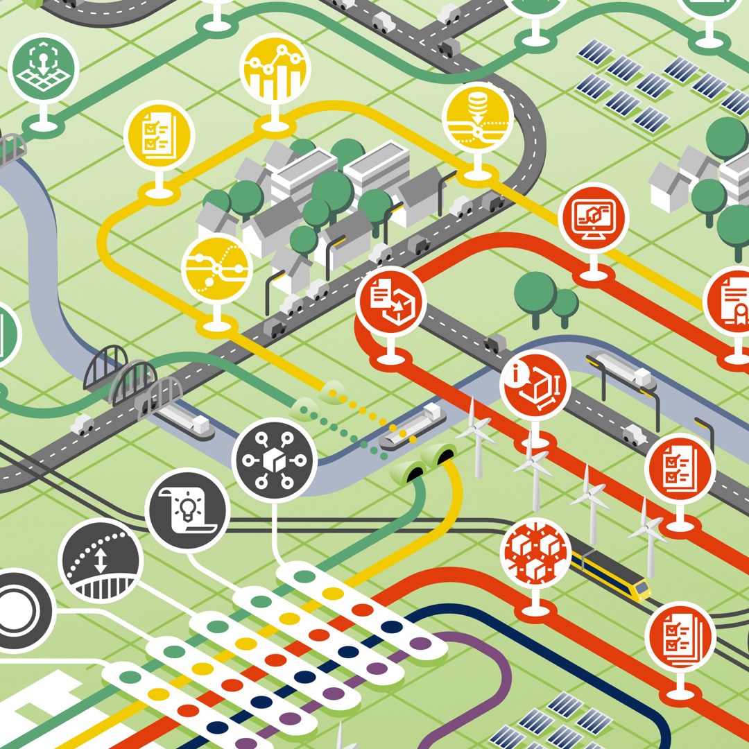 BIM Roadmap illustration infographic isometric isometric illustration roadmap transit map vector vector illustration