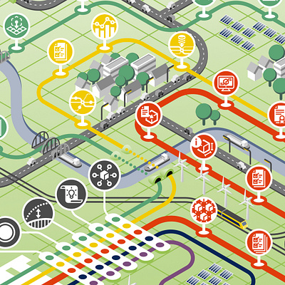 BIM Roadmap illustration infographic isometric isometric illustration roadmap transit map vector vector illustration