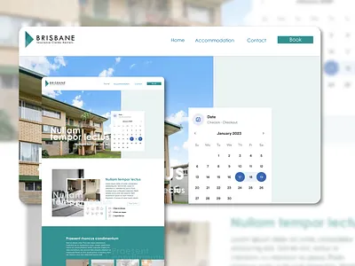Accommodation Website accommodation branding figma full page graphic design green logo teal ui we website wordpress