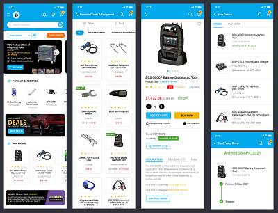 Automobile Mobile App - TECHMATE automobile app automobile design figma mobike app mobile app design ui design uiux ux design