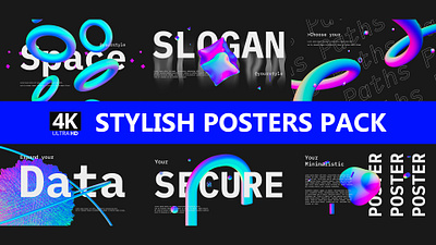 Stylish Posters 3d model adobe after effects blender motion design poster