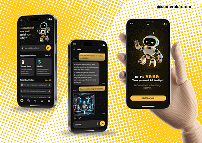 YAARA - AI BUDDY ai aichatbot chat chatbot chatbotdesign chattingapp daily ui dailyui dailyuichallenge figma message messaging messagingapp mobileapp mobileappdesign ui ui ux uidesign ux ux ui