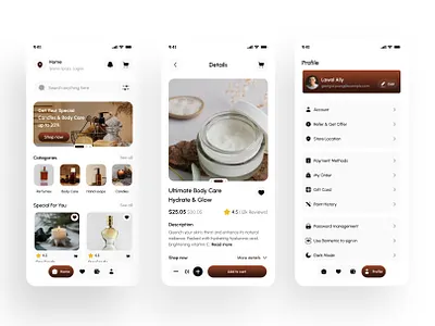 Cosmetics e-commerce mobile app e commerce mobiledesign u i design ui uxdesign