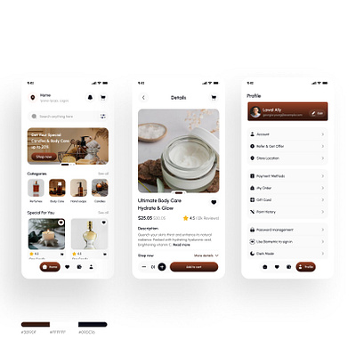 Cosmetics e-commerce mobile app e commerce mobiledesign u i design ui uxdesign