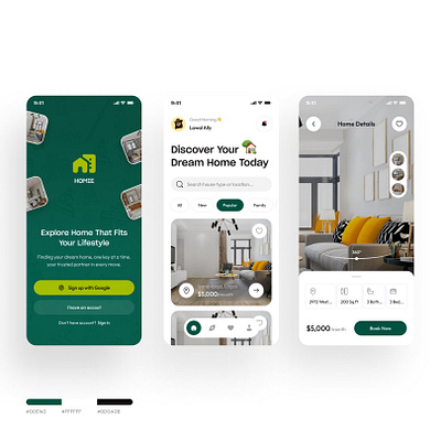 Design for a mobile app for apartment rentals. apartment mobile app rental ui uiux uiuxdesign ux