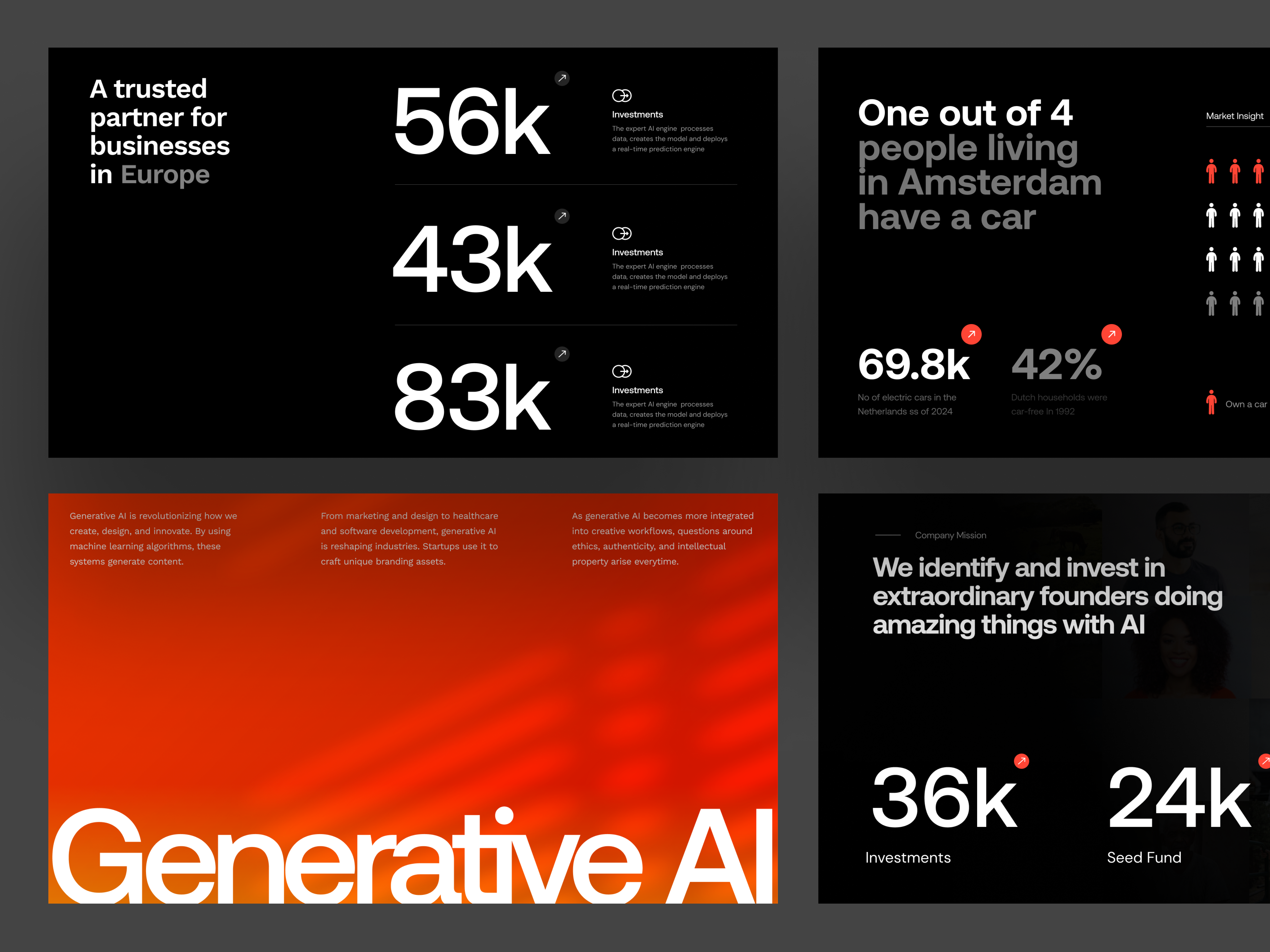 Example of Investor Pitch Deck Presentation for Grey
