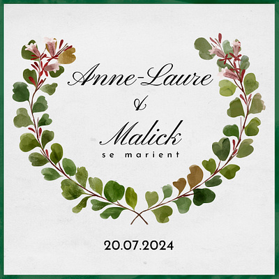 Faire-part mariage, Fraîcheur champêtre branding design graphic design illustration