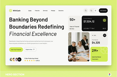 Banking Hero Section bank banking header hero hero section logo ui userinterfcae website