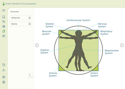 Green Medicine Encyclopedia app branding design graphic design illustration typography ui ux vector