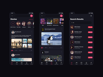 Social Media App UI Design figma mobile app mobile application design socail media app social media app design ui design uiux design ux design