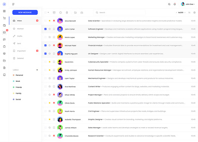 Mail Desktop Application - Inbox UI Design desktop app email web pp figma inbox inbox ui design mail application ui design uiux design ux design