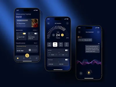 Smart Home APP | UI Mobile App Design creative dark mode design systems interfacedesign mobile app mobile ui smart home app smarttechnology techinnovation ui ux design ui design user research uxdesign