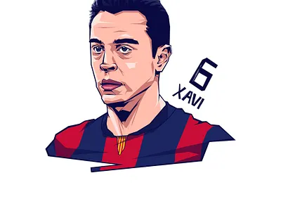 Xavi Vector Illustration 2015 barcelona design graphic design illustration indonesia vector xavi