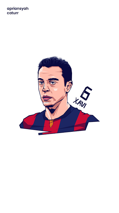 Xavi Vector Illustration 2015 barcelona design graphic design illustration indonesia vector xavi