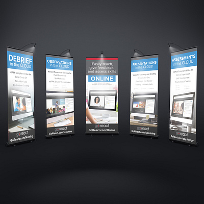 GoReact Tradeshow Banners banners conventions large formats pop up banners trade show