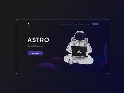 ASTRO art branding design flat graphic design icon illustration illustrator logo minimal typography ui ux vector web web design