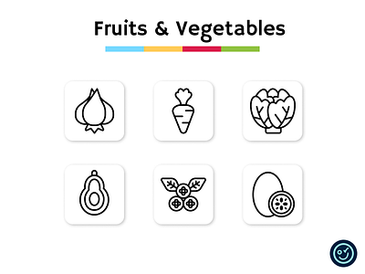 Fruits & Vegetables icon pack design fruits icon icon design icon set iconography icons illustration ui vegetables