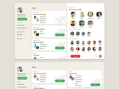 Clubhouse Desktop Concept clean clubhouse concept creative design desktop dribbble minimal revamp ui
