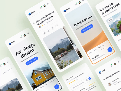 Fleet – Mobile – Travel Shopping UI Kit app booking car rentals clean dark theme homestay interface minimal mobile navigation responsive travel travel booking travel shopping typography ui ui design ux ux design web design