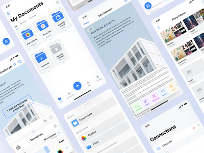 ScanHub - Scanner & Documents App design app edit figma ui file manager ios mobile pdf scanhub tools