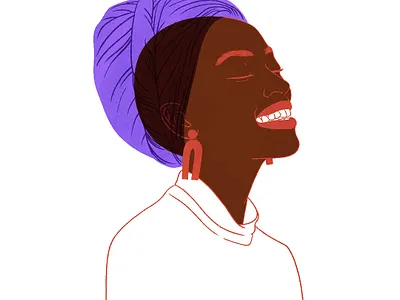 Headwrap business illustration design digital art digital illustration illustration minimalist pen and ink portrait