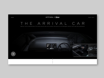 Arrival x Uber Landing Concept arrival black car concept electric future indesign landing minimal taxi transport uber website