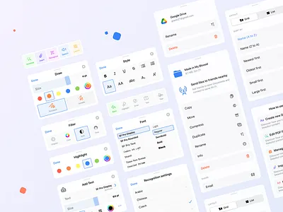ScanHub - Tools and Popups design document edit figma ios app popups scanhub
