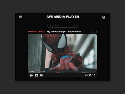 Daily UI #57 "Video Player" adobe xd app design minimal ui web