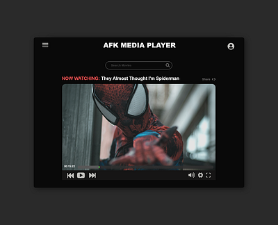 Daily UI #57 "Video Player" adobe xd app design minimal ui web