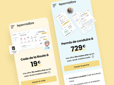 Lepermislibre ● Web Header automobile drivingschool headers lepermislibre offer productdesign responsive uxui webdesign website