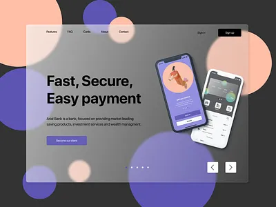 Day 03 UI Challenge – Landing Page 100 ui challenge 3d bank branding fintech landing page ui ux website