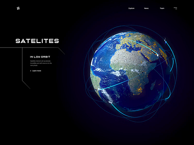 Satelite - Web Design for Satellite Systems 3d 3d animation 3d earth 3d model 3d modeling animation eart motion motion design satellite satellite system ui ui design ux design web design