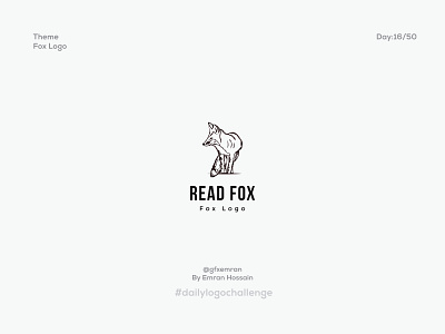 Fox Logo- Daily Logo Challenge: Day 16 animal branding colours design drawing fox fox drawing fox logo fox vintage icon illustration letter logo logo typography vector vintage