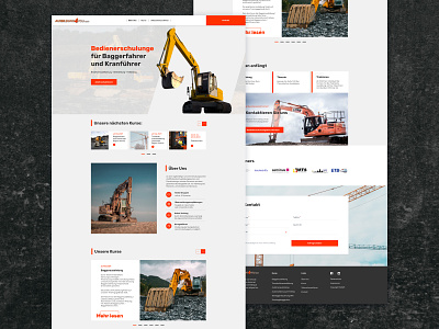 Heavy Equipment Training School corporate website landing web design