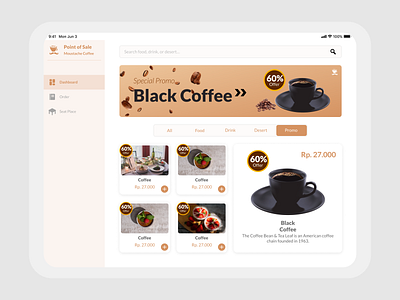 POS Tablet iOS for Customer app design design ios mobile tablet tablet design ui uiuxdesign ux