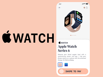 Apple iWatch Store app design ui