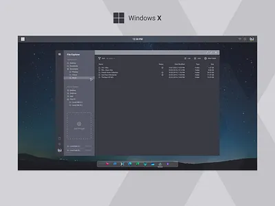 Windows X Total Concept Redesign & Update Of Look And Feel file manager linux macos minimal operative system simple update upgrade windows