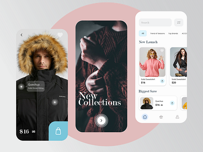 E-commerce Exploration app colors ux