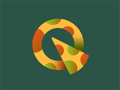 Q-PIZZA art artsigma branding design food icon illustration letter q letter q logo mark pizza pizza q q pizza q pizza symbol ui