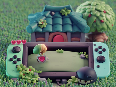 An Evolution - Zelda 2d 3d animation blender cute game illustration isometric lowpoly nintendo zelda