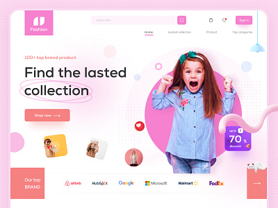 Kid Fashion e-commerce website. best web design design e commerce fashion home page home page design kid fashion website landing landing page modern unique user experience design user interface design web design website website design