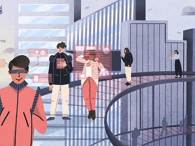 Future 2d art character design digital illustration digitalart flat future illustraion illustrator ipad procreate