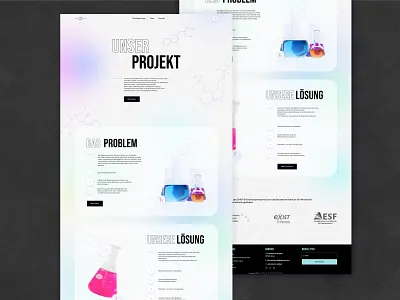 Innovative test kits company corporate website graphic design landing ux web design
