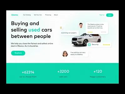 Header - Used cars' website animation car ecommerce exploration header home landing landingpage page product design redesign used user ux