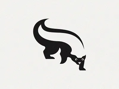 Honey Badger animal badger black brand honey logo logotype negative space ratel white